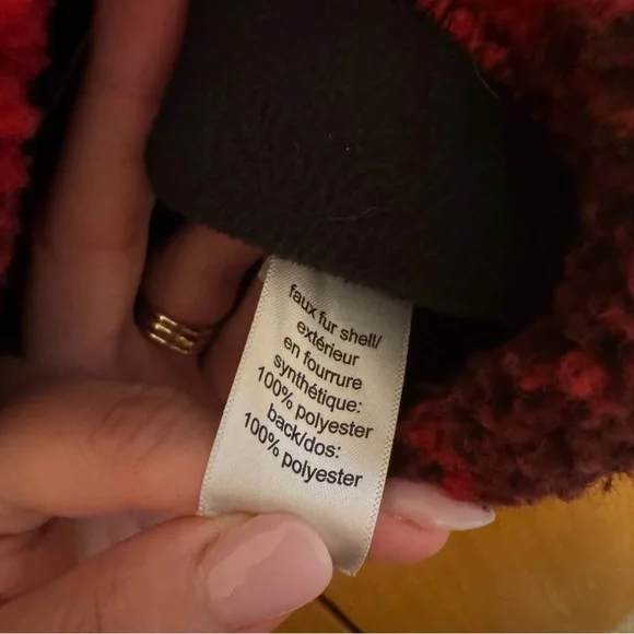 Maurices Red and Black Pea Coat - Picture 4 of 5